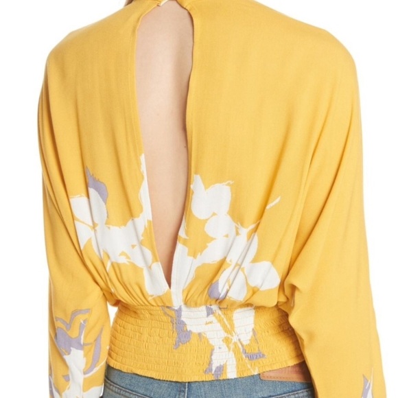 Free People Say You Love Me Keyhole Tie Blouse - Picture 3 of 8